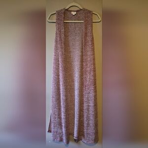 LuLaRoe Sleeveless Knit Vest in Burgundy